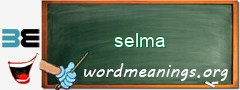 WordMeaning blackboard for selma